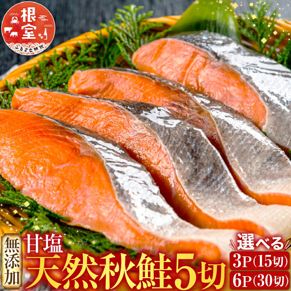【ふるさと納税】 無添加甘塩天然秋鮭 5 切 選べる 3P 6P 秋さけ 秋サケ 秋味 アキアジ 秋ざけ 秋ザケ あきざけ アキザケ 魚 さかな サカナ お取り寄せ グルメ 海鮮 しゃけ シャケ 北海道 根室市 ふるさと納税