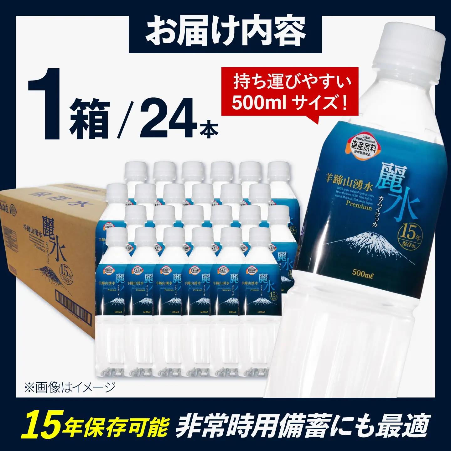 【ふるなびWEEK対象】≪15年≫ 保存水 500ml×24本 [BPAI003] 保存水