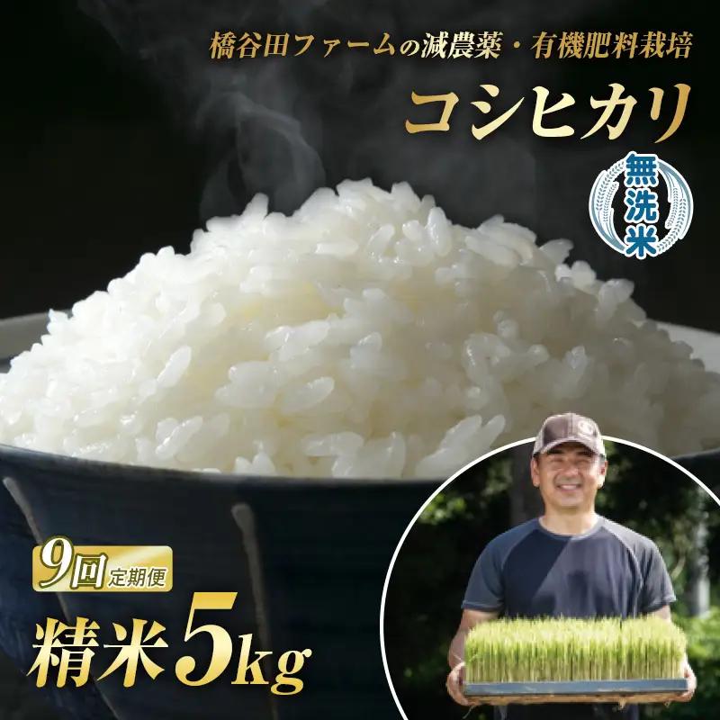 《定期便9ヶ月》減農薬・有機肥料栽培 西会津産米コシヒカリ 無洗米 5kg F4D-2485