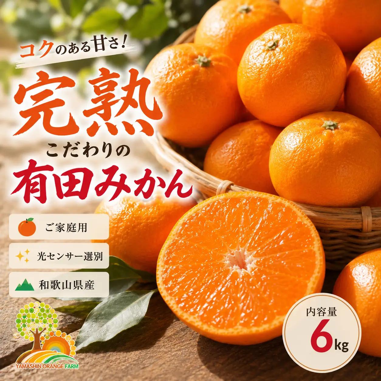 有田みかん こだわりの完熟 6kg＋150g(傷み補償分) ｜ みかん