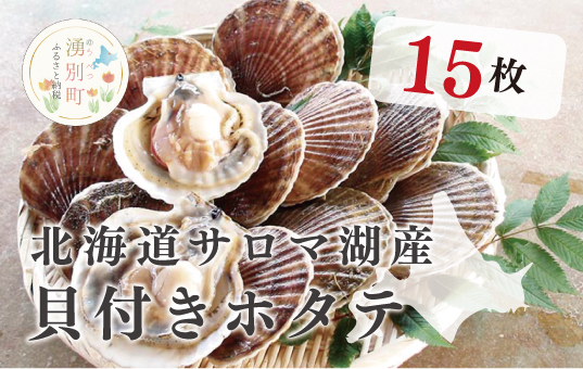 ≪先行予約2025年11月から配送≫北海道サロマ湖産　貝付きホタテ15枚