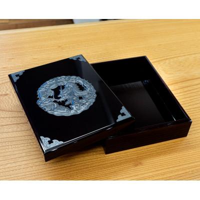 ふるさと納税 利府町 仙台箪笥　文箱　木地呂漆塗　竜金具 |  | 01