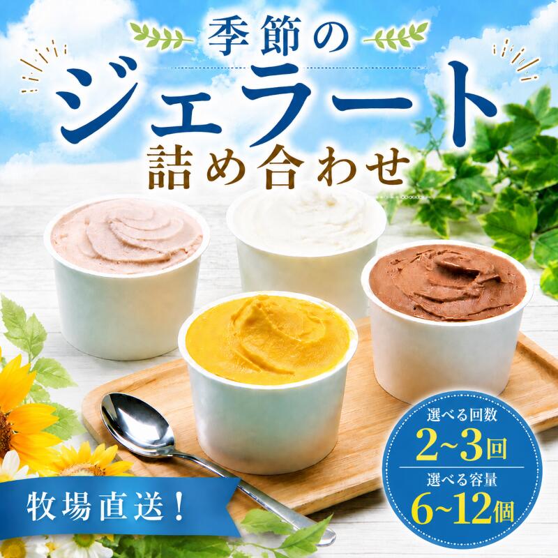 【ふるさと納税】 ジェラート 定期便 選べる 6個入 8個入 12個入 2回 3回 ミルク ミルクチョコ 塩キャラメル 緑茶 お茶 季節 の ジェラート 限定 アイス セット 手作り 冨士美園 なちゅらるじぇらーと なかの牧場 新潟 新発田 nakano003P