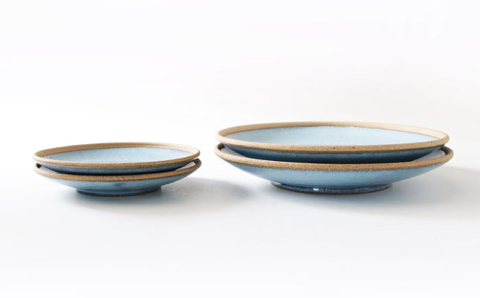 【波佐見焼】BLUE プレート 25cm 17cm ペアセット【奥川陶器】 [KB54]