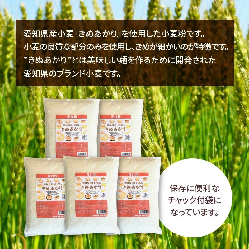 【小麦粉】愛知県産 きぬあかり 国産 薄力粉 1kg×5袋(計5kg)　H008-252