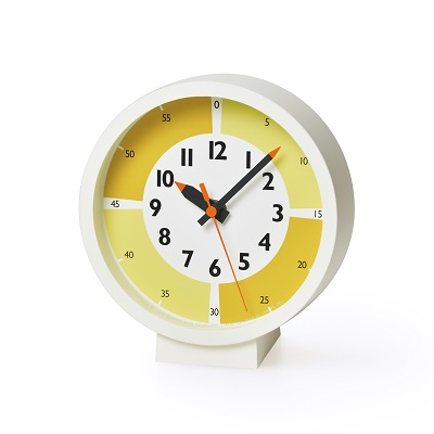 
fun pun clock with color! for table / イエロー （YD18-05 YE）Lemnos レムノス 時計 [№5616-0472]
