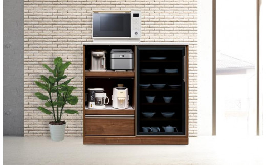 
                  【開梱設置】 スパーク キッチンカウンター 幅120cm キッチン収納 レンジ台 完成品 大型レンジ対応 完成品幅 スライド ブラウン ナチュラル 大川家具
                