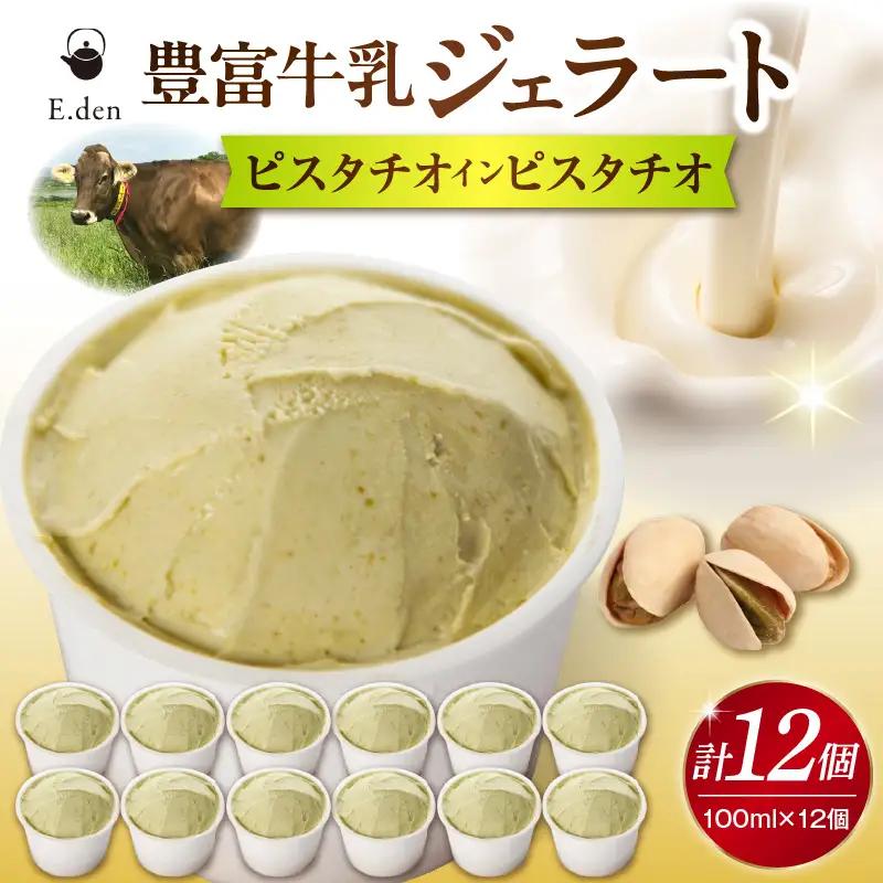 E.den豊富牛乳ジェラート ピスタチオインピスタチオ 12個 