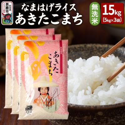 ふるさと納税 男鹿市 令和6年産なまはげライスあきたこまち無洗米15kg|23_ysu-331501a