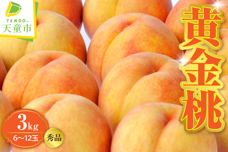 もも ( 黄金桃  ) 3kg フルーツ 果物 山形 黄桃 モモ