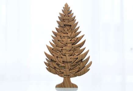 モミの木の木製パズル　Ｌサイズ 　アルダー材　オイル塗装　プレゼント クリスマスプレゼント 木製パズル 置物 かわいい 人気 高級 手作り 木のおもちゃ 木育 玩具 雑貨 積み木 送料無料