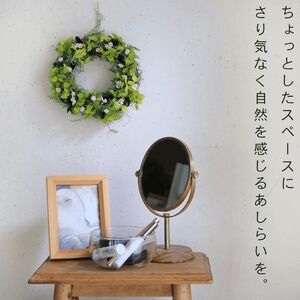 富良野花七曜 フェアリーミニリース ＊ ピンク ＊ ナチュラルかわいい プリザーブドフラワー リース 花 インテリア 装飾品 アレンジ ギフト プレゼント 北海道 上富良野町