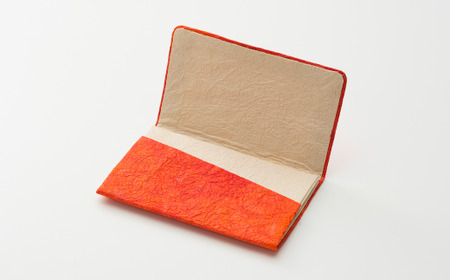 伝統工芸 黒谷和紙 名刺入れ 朱（模様入り）名刺入 伝統工芸 民芸品 カードケース 和紙 就職祝い メンズ レディース ビジネス カジュアル おしゃれ プレゼント 贈答 贈り物 記念日 お土産 京都 