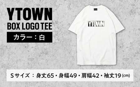 【Sサイズ】YTOWN BOX LOGO TEE WHITE【YTOWN】[AKIK002-1]