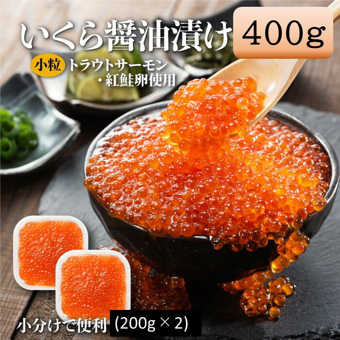 【ふるさと納税】いくら醤油漬（サーモントラウト・紅鮭）400g（200g×2パック）.A1594