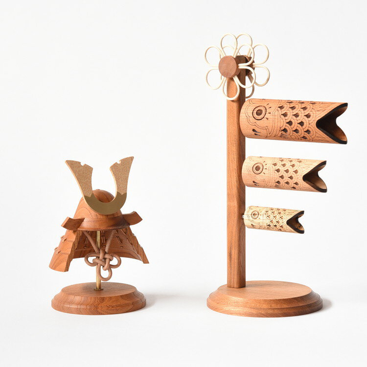 【ふるさと納税】【YARN】兜と鯉のぼりのセット | インテリア 雑貨 木製 五月人形 兜 初節句 5月5日 端午の節句 こどもの日 子供 こども 男の子 お祝い 手作り 置物 コンパクト 玄関 おしゃれ 送料無料 岐阜県 瑞穂市※離島への配送不可