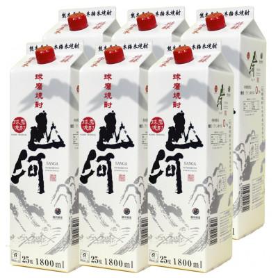 ふるさと納税 人吉市 熊本県人吉市産　 球磨焼酎 山河 1800mlパック6本 アルコール分25%