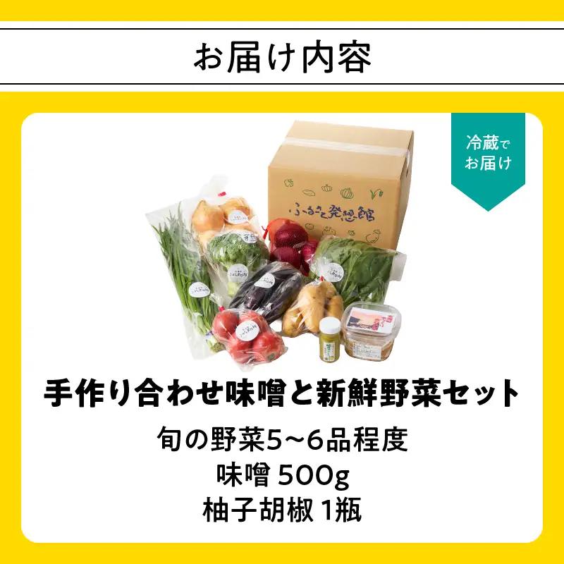 手作り合わせ味噌と新鮮野菜セット ／ 野菜【A095】