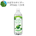 【ふるさと納税】かぼすのサイダー495ml×24本 大分県産 かぼす果汁 微炭酸 飲料 炭酸飲料 果汁3％ サイダー 着色料・甘味料不使用 国産 カボス クエン酸 ビタミンC 疲労回復 柑橘 かぼすジュース ジュース 炭酸 ペットボトル 爽やか 人気 清涼飲料水 セット ケース I06001