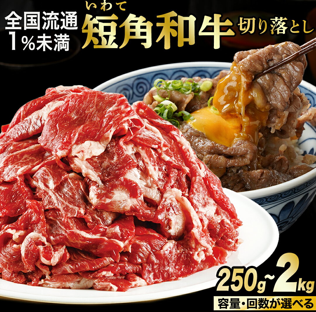 【ふるさと納税】脂ではなく、旨みで選ぶ希少和牛「短角和牛 切り落とし」 赤身肉が美味しい 真空冷凍 小分けパック いわて ＼選べる容量・回数／ 250g 500g 750g 1000g 2000g 定期便 国産牛 ブランド牛 短角牛 大容量 牛丼 肉じゃが 数量限定 いわちく