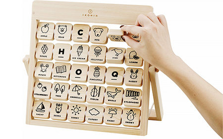 塗料を使わない檜のおもちゃ IKONIH アルファベット おもちゃ 玩具 ひのき F6Q-367