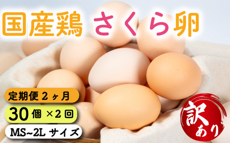 定期便 卵 30個 ( たまご 25個 + 割れ補償 5個 ) 2回 2ヶ月 定期便 国産 鶏 さくら 簡易包装 コクのある 濃い 風味 とれたて 生たまご 滋賀 地産地消 の 飼料米 玉子 産みたて 国産 新鮮 卵かけご飯 大容量 生 卵 鶏 天然 すき焼き 目玉 焼き 滋賀県 竜王町 玉子 鶏卵 生卵 産地直送                                                                                                  