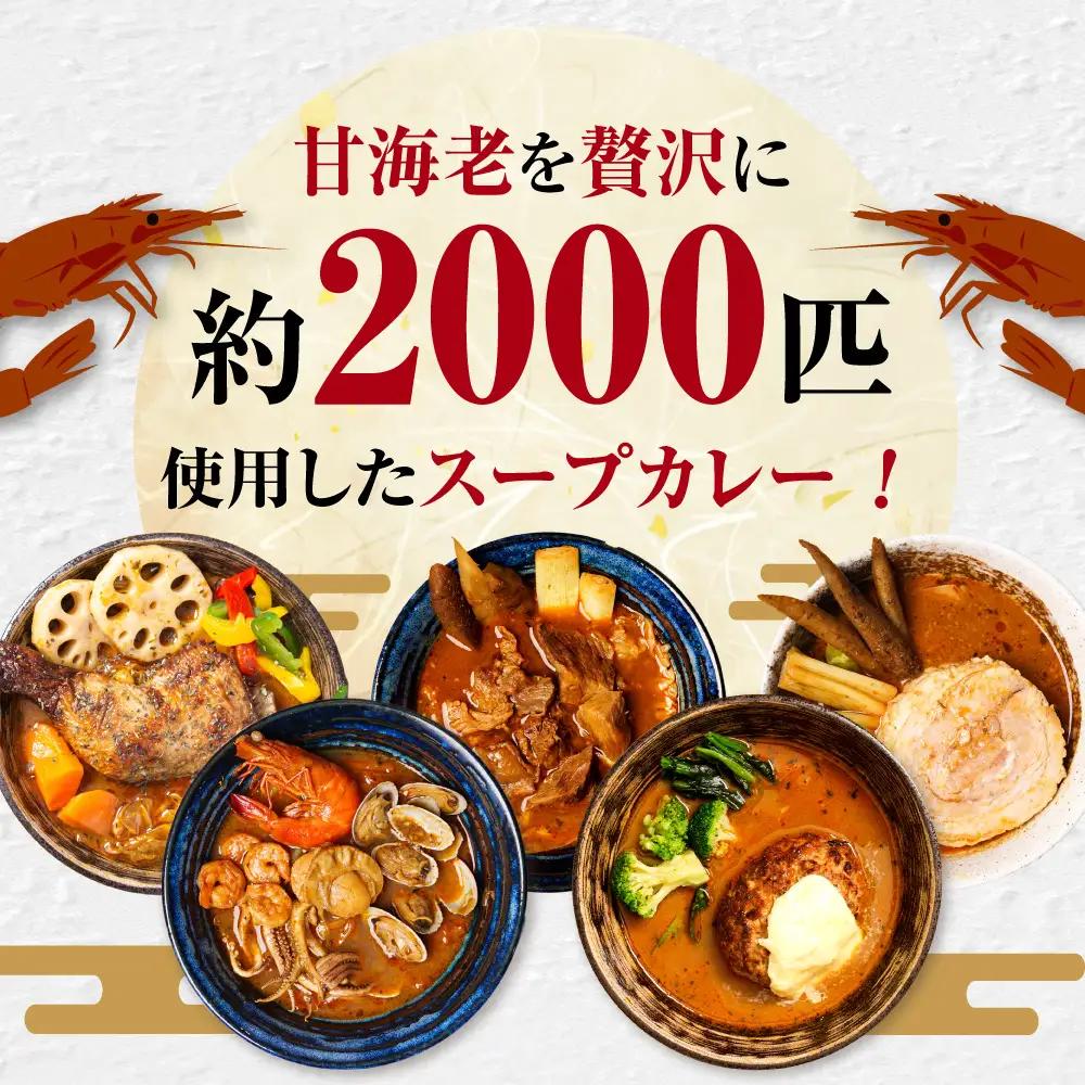 奥芝商店の人気No.１、2！竜宮の賄い海鮮スープカレー×とろけるチーズとおくしばーぐのスープカレー | ハンバーグ 海老 出汁 シーフード 北海道 札幌市