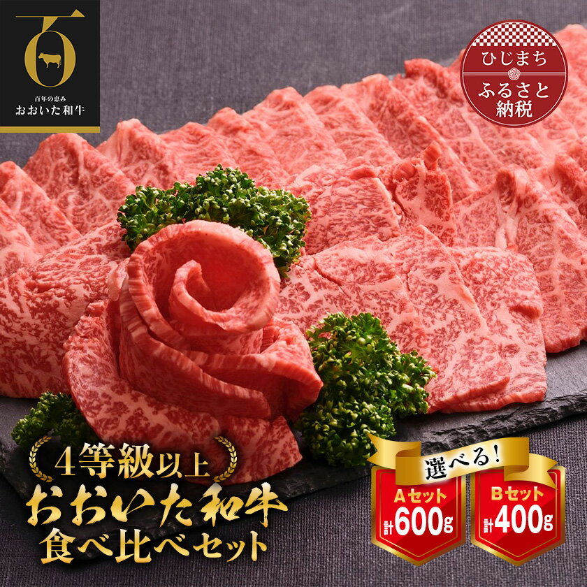 【ふるさと納税】おおいた和牛食べ比べセット(上カルビ&上ロース)合計400g/合計600g【配送不可地域：離島】【G1089358】