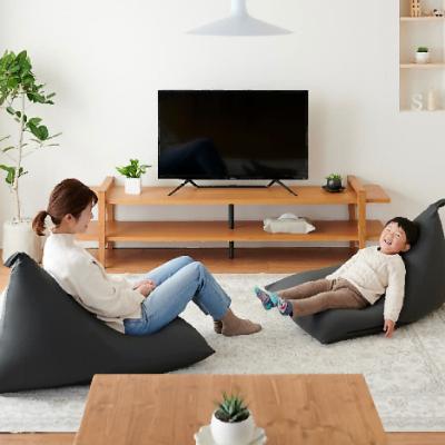 ふるさと納税 岡崎市 【ハナロロ】 ビーズクッション プレミアムポトラ100リットル ニットカバー付(チャコールグレー) |  | 01