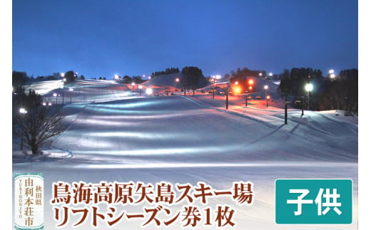 
鳥海高原矢島スキー場 リフトシーズン券 子供(中学生以下)1枚
