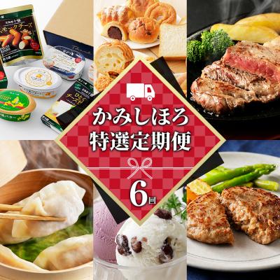 ふるさと納税 上士幌町 かみしほろ特選 6ヵ月 定期便 Bコース 6回定期便 乳製品 パン ステーキ アイス ハンバーグ等
