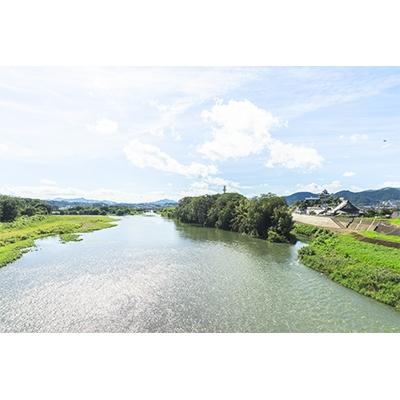 ふるさと納税 福知山市 由良川扇子　桐箱入り　1箱　(内容　型染藍染扇子1本・藍染扇子袋1袋) |  | 03