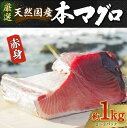 【ふるさと納税】厳選天然国産本マグロ　赤身　1kg以上 魚 高知県 刺身 刺し身 漬け丼 海鮮丼 おかず 魚介類 海鮮 海産物 まぐろ 本まぐろ 鮪 ブロック 1キロ 惣菜 冷凍 送料無料