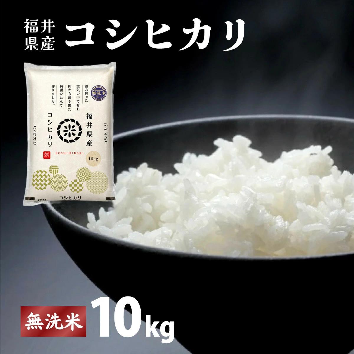 福井県産 コシヒカリ 無洗米 10kg（10kg×1）＜令和7年産 新米 / 数量限定 ＞【米 コメ お米 精米 白米 無洗米 玄米 ご飯 飯 こしひかり ブランド米 国産】[095-a015]【敦賀市ふるさと納税】