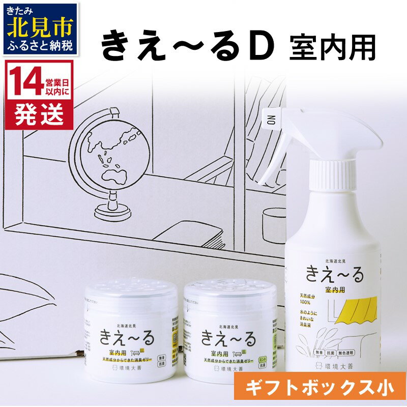 【ふるさと納税】《14営業日以内に発送》きえ〜るD ギフトボックス小 室内用 D-KGS-25 ( 消臭 消臭剤 消臭液 バイオ バイオ消臭 室内 )