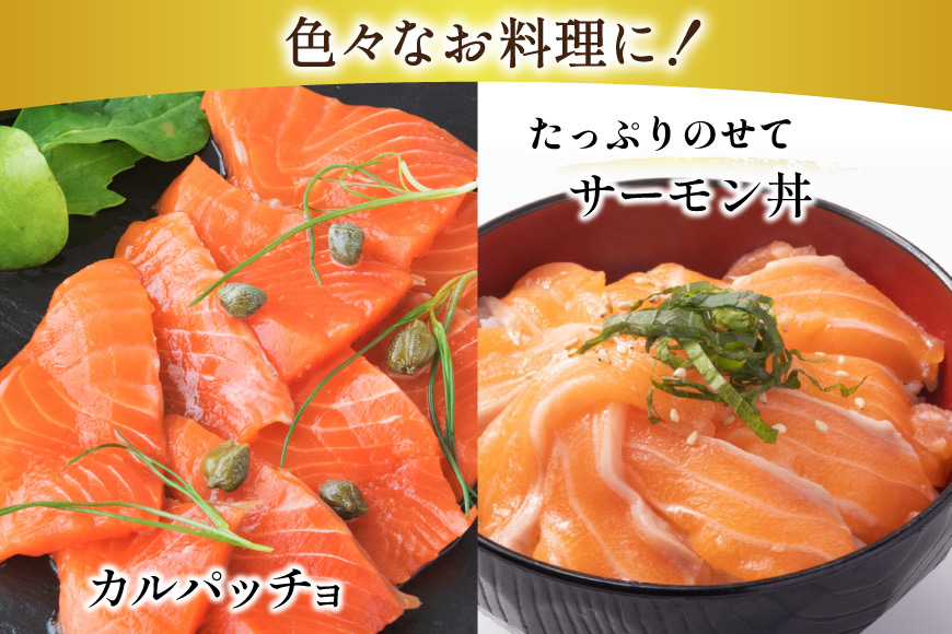 訳あり 無添加 ノルウェー産 アトランティックサーモン 切り落とし おさしみ用 1kg 250gx4p [足利本店 宮城県 気仙沼市 20565177] サーモン さけ サケ 魚介類 鮭 お刺し身 刺