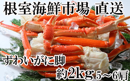根室海鮮市場＜直送＞本ズワイガニ脚2kg(5～6肩)