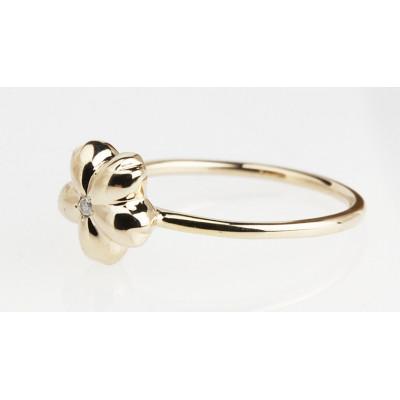 ふるさと納税 桜川市 ピンクゴールド製ふっくら桜のダイヤモンドリング リングサイズ #9 |  | 01