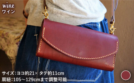 BLESS＜手縫いの本革製品＞お財布機能付きminiショルダー 糸島/クラフト/作家/手作り/革細工/こだわり [AAA004]