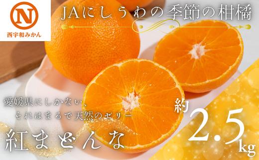 JAにしうわの季節の柑橘(紅まどんな 約2.5kg)＜G08-49＞_ みかん ミカン 紅まどんな 紅マドンナ まどんな 柑橘 フルーツ くだもの 果物 ふるーつ 青果 果実 甘い ジューシー 産直 産地直送 旬 柑橘類 人気 愛媛 果汁 JA 【1443382】