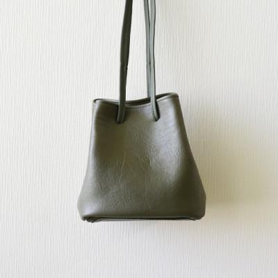 ふるさと納税 益子町 巾着バッグ(S)グリーン