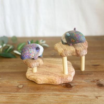 ふるさと納税 糸島市 マレーバク 木彫りの置物 1点 糸島市 / しろくも工房【いとしまごころ】 [AEO010] |  | 02