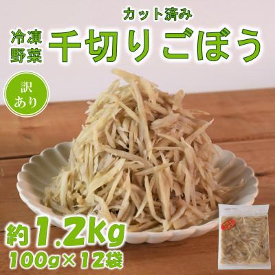 ふるさと納税 三股町 【訳あり】&lt;工場直送簡易包装&gt;宮崎産冷凍千切りごぼう約100g×12袋 総量1.2Kg【MI100】