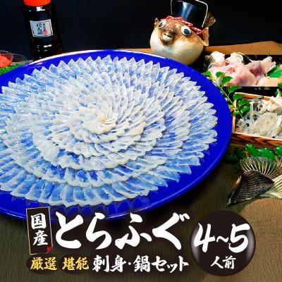 ふるさと納税 宇部市 【冷凍】国産とらふぐ刺身セット(4〜5人前)