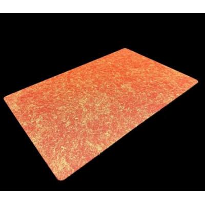 ふるさと納税 高野町 ガラスプレート S(D)　乱糸(マット仕上げ)本朱