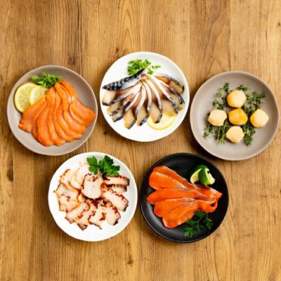 ふるさと納税 紋別市 新・5種の魚介スモークセット(無添加)【2026年4月以降発送】 |  | 02