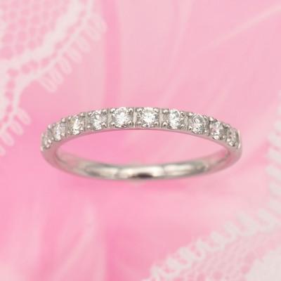 ふるさと納税 山梨県 PT900 0.3ct 一文字ダイヤモンドリング　#10　HR-009177