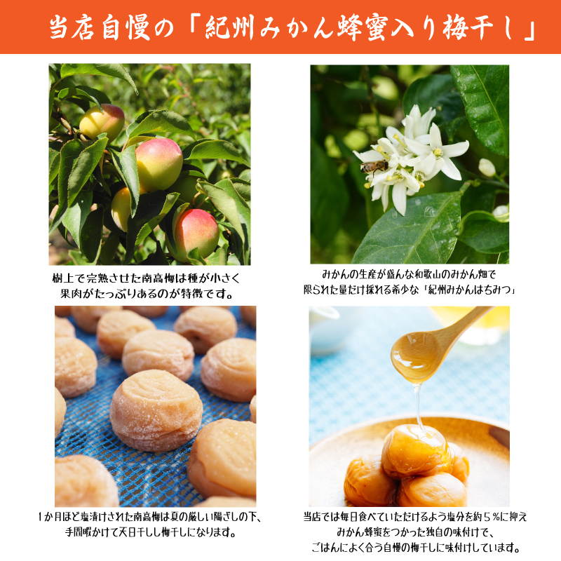 M024　粒よりおいしい梅干１２粒〔紀州みかん蜂蜜入り梅干〕
