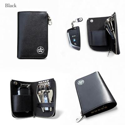 ふるさと納税 牧之原市 Revolla 国産本革 ラウンドジップ ハーフオープン スマートキーケース 【ブラック】 |  | 01