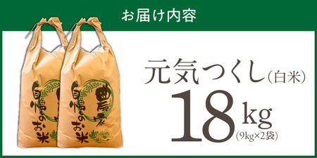 【2026年10月より順次発送】福岡県産ブランド米元気つくし 白米 18kg【令和8年産 新米】 _  元気つくし 18kg  福岡県産 ブランド米 精米 新米 福岡生まれ 品種 香り豊か ふっくら 